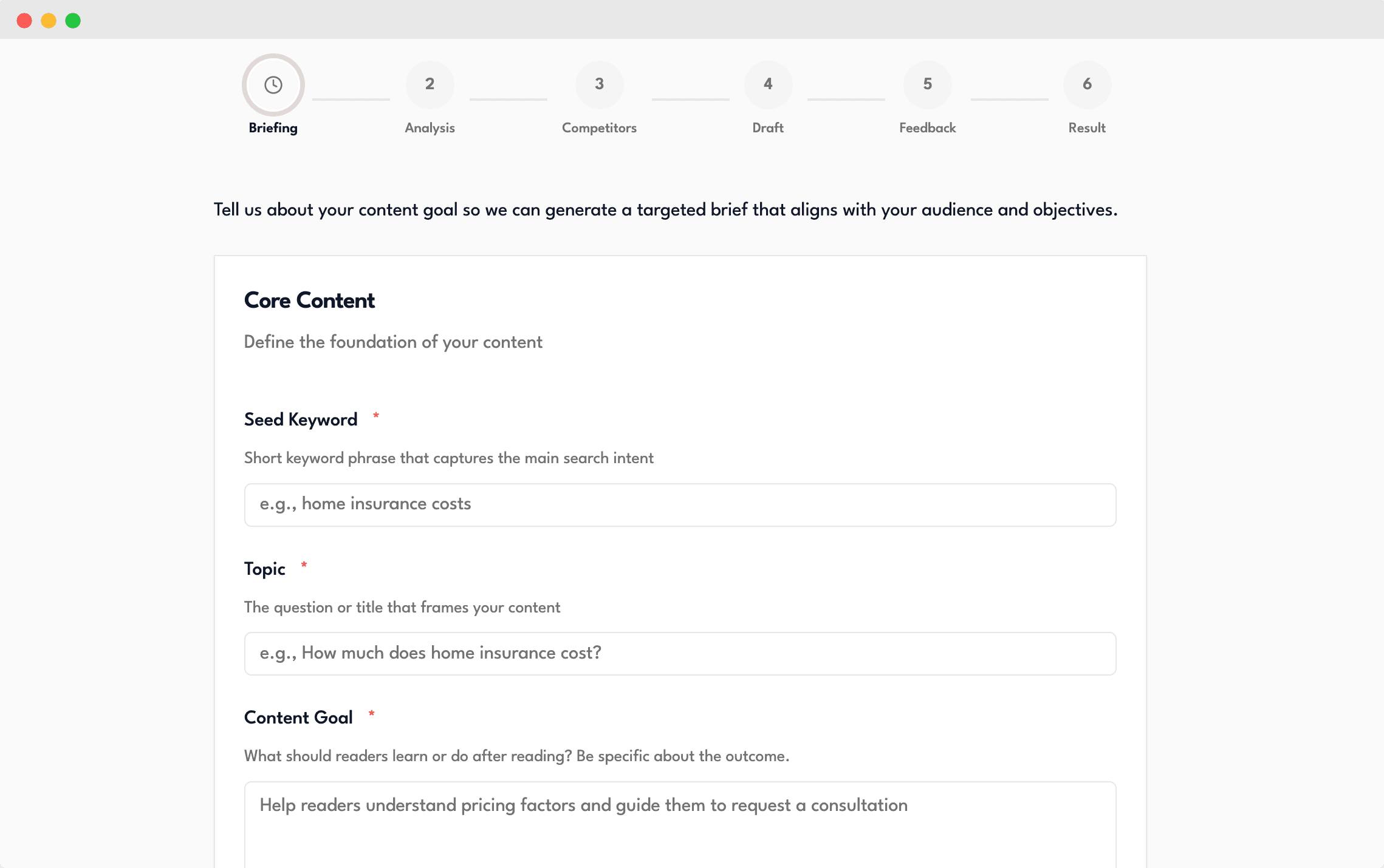 CopperIQ article creation screen